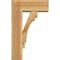 Ekena Millwork Merced Block Rough Sawn Bracket w/ Offset Brace, Western Red Cedar, 8"W x 20"D x 32"H BKT0806X20X32MRC05RWR - alternate 2
